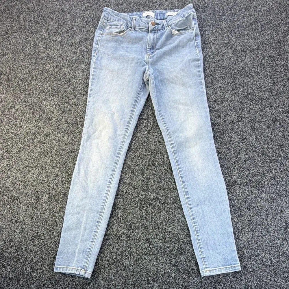 Jessica Simpson Girls High Rise Skinny Light Wash Blue Denim Jeans, Size 4